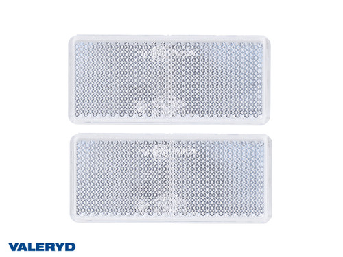 Rectangular reflector 90x40 white self-adhesive (2 pack) [3160045]