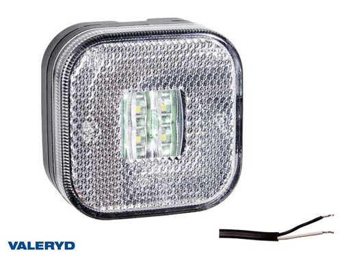 LED Position light Valeryd 62x62x27 white 12-30V incl. 450mm cable [3156094]