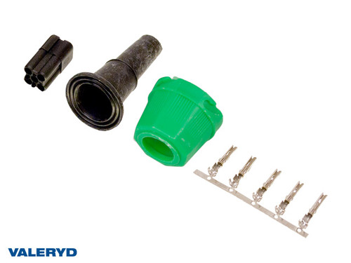 Bayonet socket Ajba/Jokon/Radex 5-pin right/green , external slots  [3109003]