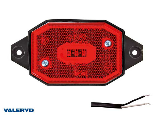 LED Position light Valeryd 96x42x33 red with bracket CC=86mm, 12-30V incl. 450mm cable [3156091]