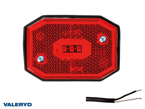 LED Position light Valeryd 65x42x30 red 12-30V incl. 450mm cable