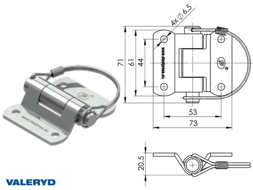 Hinge 71x73 mm [6280001]