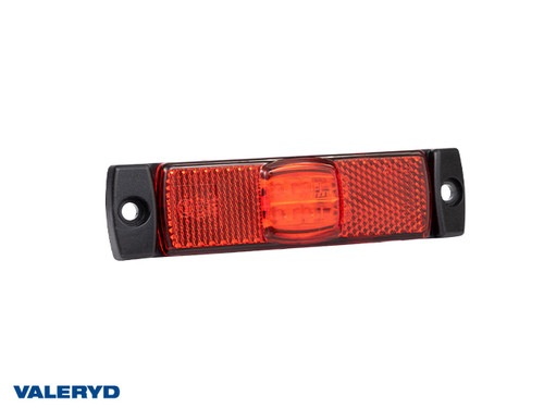 LED Position light Valeryd 130x32x14.5 red 12-30 V with reflector incl. 450 mm cable 