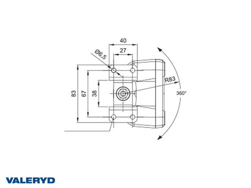 Bracket for Worklight 3110000 and 3110001 galvanized steel [3110004]