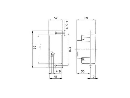 Svjetlo Stražnje maglenka  Jokon 136x52x69 CC=120mm