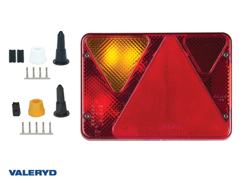 Tail light Ajba Left 189x135x51 with no. plate light, fog light and reversing light. Bayonet conn.  [3010401]