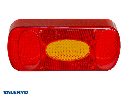 Spare lens fits Aspöck Midipoint II R/L Tail light 218x98x57 with fog light. (for 3010042 & 43) [3120052]