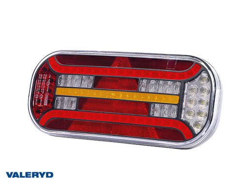 LED Tail light SCANDI-610 Valeryd Left 302x130x51mm 12-36V with Triangle reflector inkl. 1m Kabel