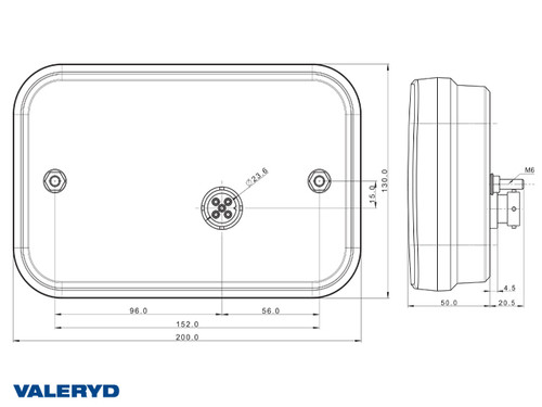 LED Tail light SCANDI-270 Left, 200x130x50 , 12V, Bayonet 5-pin  [3010275]
