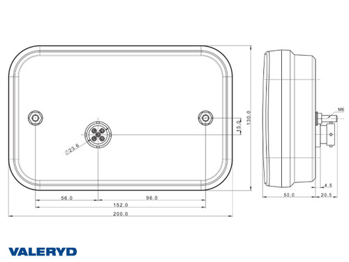 LED Tail light SCANDI-270 Right, 200x130x50 , 12V, Bayonet 5-pin [3010270]