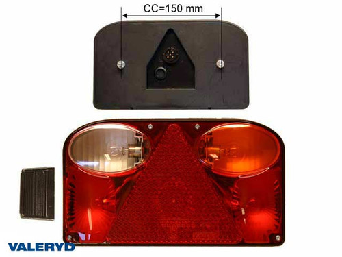 Tail light Right 238x138x55 with reversing lamp, Bayonet connection 5-pin , including bulbs  [3010088]