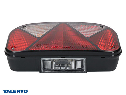 Tail light Aspöck Multipoint 2 Left 240x140x52 reflector, plate light. Bayonet 5-pin 