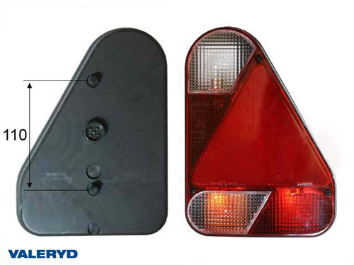 Tail light Ajba Ear Right 160x220x54 with triangle reflector. Bayonet connection 5-pin  [3010060]