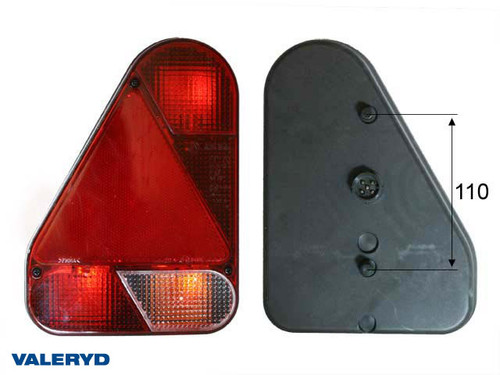 Tail light Ajba Ear Left 160x220x54 with triangle reflector. Bayonet connection 5-pin  [3010059]