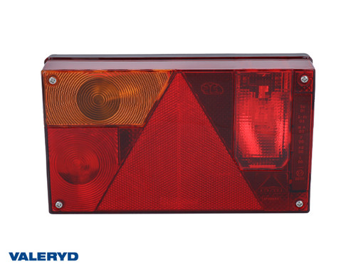 Tail light Aspöck Multipoint Left 240x140x52 with reflector, no. plate, fog light. Bayonet 5-pin  [3010015]