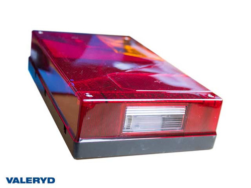 Tail light Aspöck Multipoint Left 240x140x52 with reflector, no. plate, fog light. Bayonet 5-pin  [3010015]