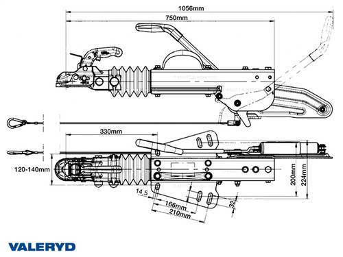 Overrun brake Knott, V, KFG35-D, OE, 2700-3500Kg [2425016]