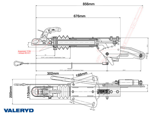 Overrun brake Knott KF27-A1, vers. GF 1600-2700Kg