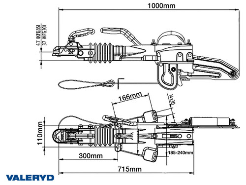 Overrun brake Knott/Avonride KFG27 2700 kg