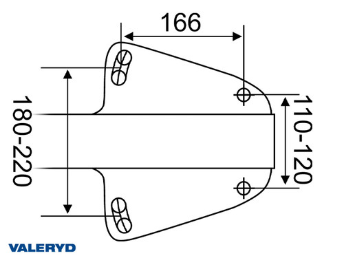 Overrun brake Knott, V, KF13-E, Ausf. GF, OE/UE, 750-1400Kg, with bracket for jockey wheel  [2425008]