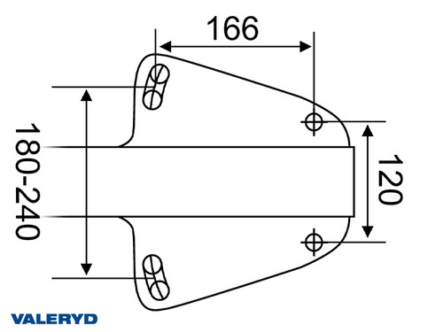 Overrun brake Knott KFG30-A 3000 kg GF with jockey wheel bracket