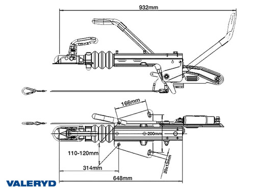 Overrun brake Knott KF17-E 1700 kg GF