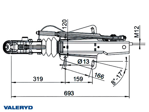 Overrun brake Al-Ko, V, Typ 251G, OE, for brake-ID 1637, 2051, 1550–3000Kg (1251097) Overrun brake Al-Ko, V, Typ 251G, OE, for brake-ID 1637, 2051, 1550–3000Kg (1251097)