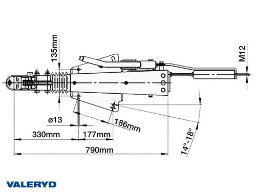 Overrun brake ALKO 2.8VB1-C 3500 kg 2361