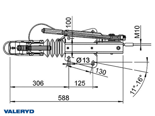 Overrun brake Al-Ko, V, Typ 60 S/2, OE, for brake-ID 1636G, 1637; 450-750Kg, (1251910)
