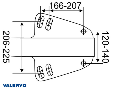 Overrun brake Knott, V, KFGL35-A, OE, 2700-3500Kg, with braket [2410047]