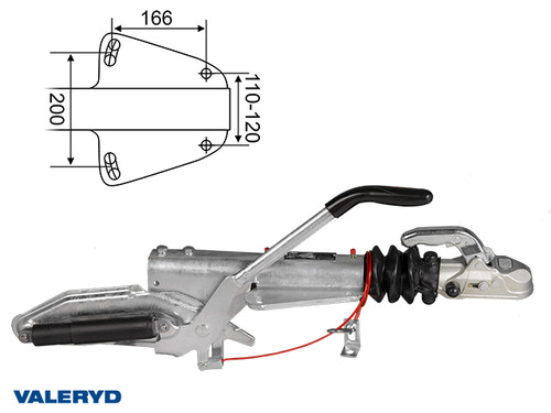 Overrun brake Knott, V,  KF30-E, vers. GF, OE, 1600-3000Kg [2410042]