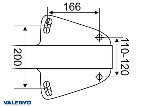 Overrun brake Knott, V, KF30-E, vers. GF, OE, 1600-3000Kg, with plate [2410043]