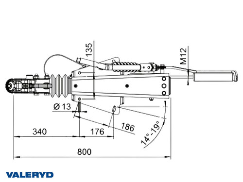 Overrun brake AL-KO, V, Typ 2,8VB1/-C, for brake-ID 2051 2500-3500Kg (1251875)  Overrun brake AL-KO, V, Typ 2,8VB1/-C, for brake-ID 2051 2500-3500Kg (1251875)