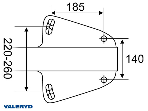 Overrun brake AL-KO, V, Typ 2,8VB1/-C, for brake-ID 2051 2500-3500Kg (1251875)  Overrun brake AL-KO, V, Typ 2,8VB1/-C, for brake-ID 2051 2500-3500Kg (1251875)