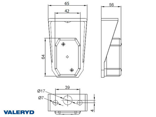 Position light fits Aspöck Flexipoint 64x42x28 with bracket  [3150012]