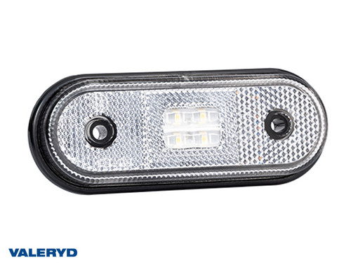 LED Position light Valeryd 120x46x18 white 12-30 V with reflector incl. 450 mm cable 
