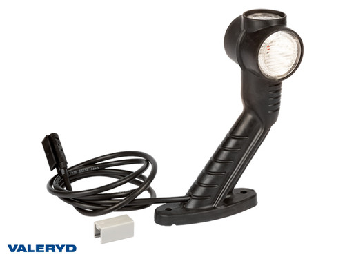 LED End outline marker Aspöck Superpoint III 173x104mm L white 24V with P&R 1,25m Cable [3152007]