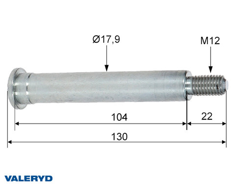 Bearing bolt M12 for handbrake lever Knott [2305003]