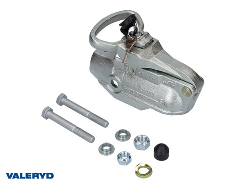 Coupling head 3000 kg Avonride Lock 30, Ø50 mm tube, crossed hole template CC=40. Cast iron, w lock [2291001]