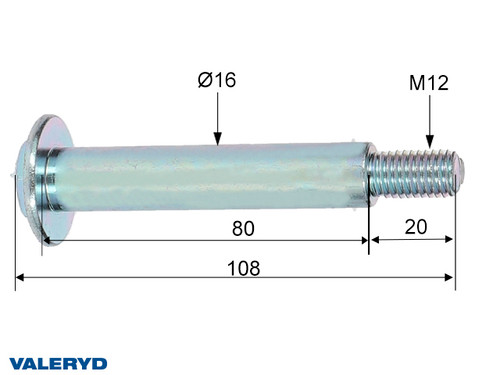 Bearing bolt M12 for handbrake lever AL-KO  [2300002]
