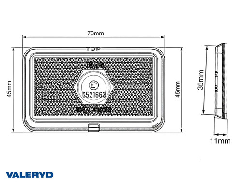 Spare lens Jokon Position light 74x45x11 white (for 3150014, 3150017, 3150027) [3130008]