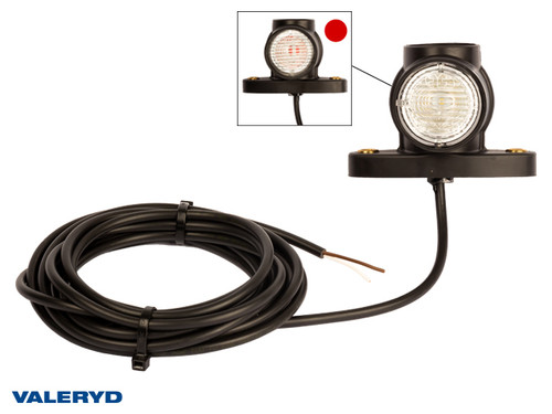 End outline marker Aspöck Superpoint III 98,6x64mm R/L red/white 24V with 4m open end cable