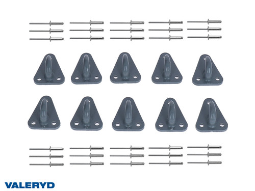 Hook for cargo nets with pop rivet (10 pack) [6999081]