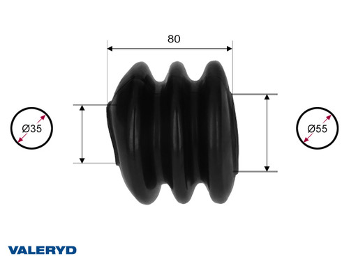Rubber bellows Westfalia WAE 2000 35/55 L=80 [2238006]
