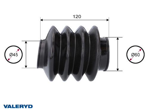 Rubber bellows fits ZAF 1.0-1 45/60 L=120 [2232003]