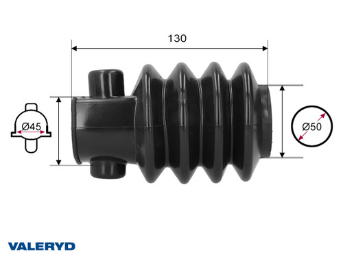 Rubber bellows BPW ZAF 1,0-3 45/50 L=130 [2230007]