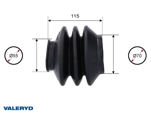 Rubber bellows fits Al-Ko 2,8VB/1 // 351 S/VB; 55/70 L=115 [2230004]