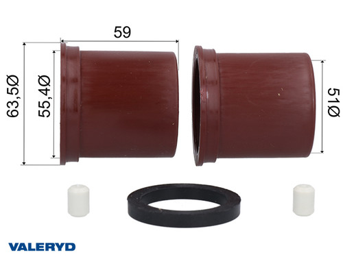 Coupling bush set 50x55,4x59 Knott KF27-KF30 [2075004]