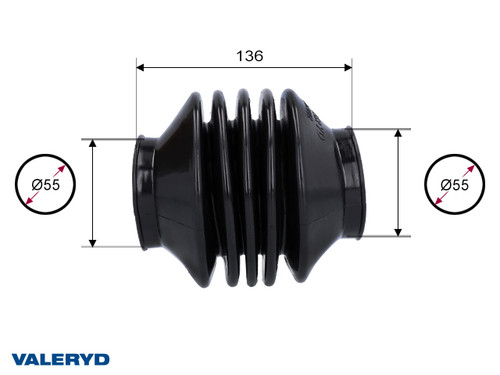 Rubber bellows Universal 55/55 L=136 [2239002]