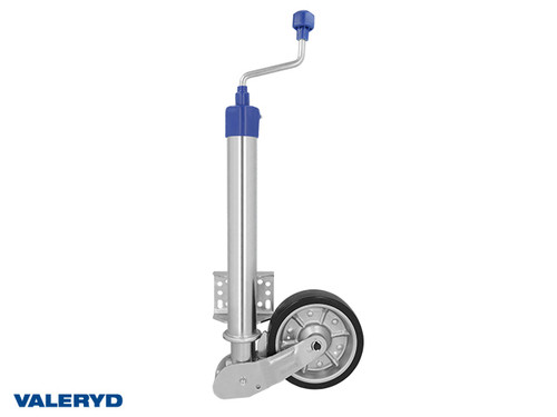 Auto fold jockey wheel Ø60 mm Metal rim. Solid rubber wheel 200x60 mm. Sup. load 500 Kg U-brckt [6659038]